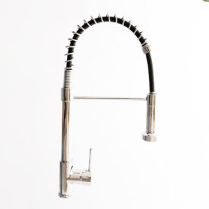 Llave de Cocina Extensible Gira 360º Color Cromo 1 funcion