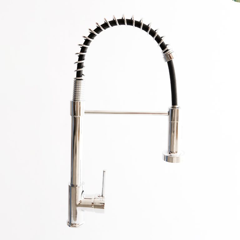 Llave de Cocina Extensible Gira 360º Color Cromo 1 funcion