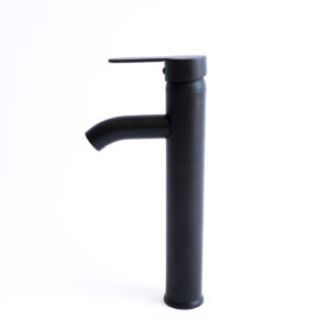 Llave de Vanitorio Color Negra Mate Altura 30cm Altura util 20cm