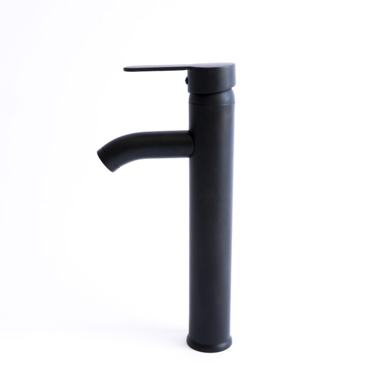 Llave de Vanitorio Color Negra Mate Altura 30cm Altura util 20cm